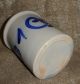 Mint Condition Antique Texas Pottery Stoneware Blue Cobalt Crock Primitives photo 2