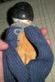 Antique 1800s? Primitive Folk Art Carved Wood Dolls W Painted Faces & Dress Vafo Primitives photo 10