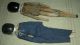 Antique 1800s? Primitive Folk Art Carved Wood Dolls W Painted Faces & Dress Vafo Primitives photo 3