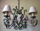 Very Fine 19th Century Paris Chic French Forged Iron 4 Branch Chandelier Chandeliers, Fixtures, Sconces photo 2