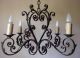 Very Fine 19th Century Paris Chic French Forged Iron 4 Branch Chandelier Chandeliers, Fixtures, Sconces photo 3