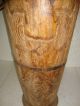 1900s Old Rare Vintage Handmade Wooden Carved Umbrella Keeping Bucket India photo 1