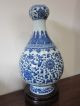 Chinese Large Blue And White Porcelain Vase Marvelous Floral Design Vases photo 6