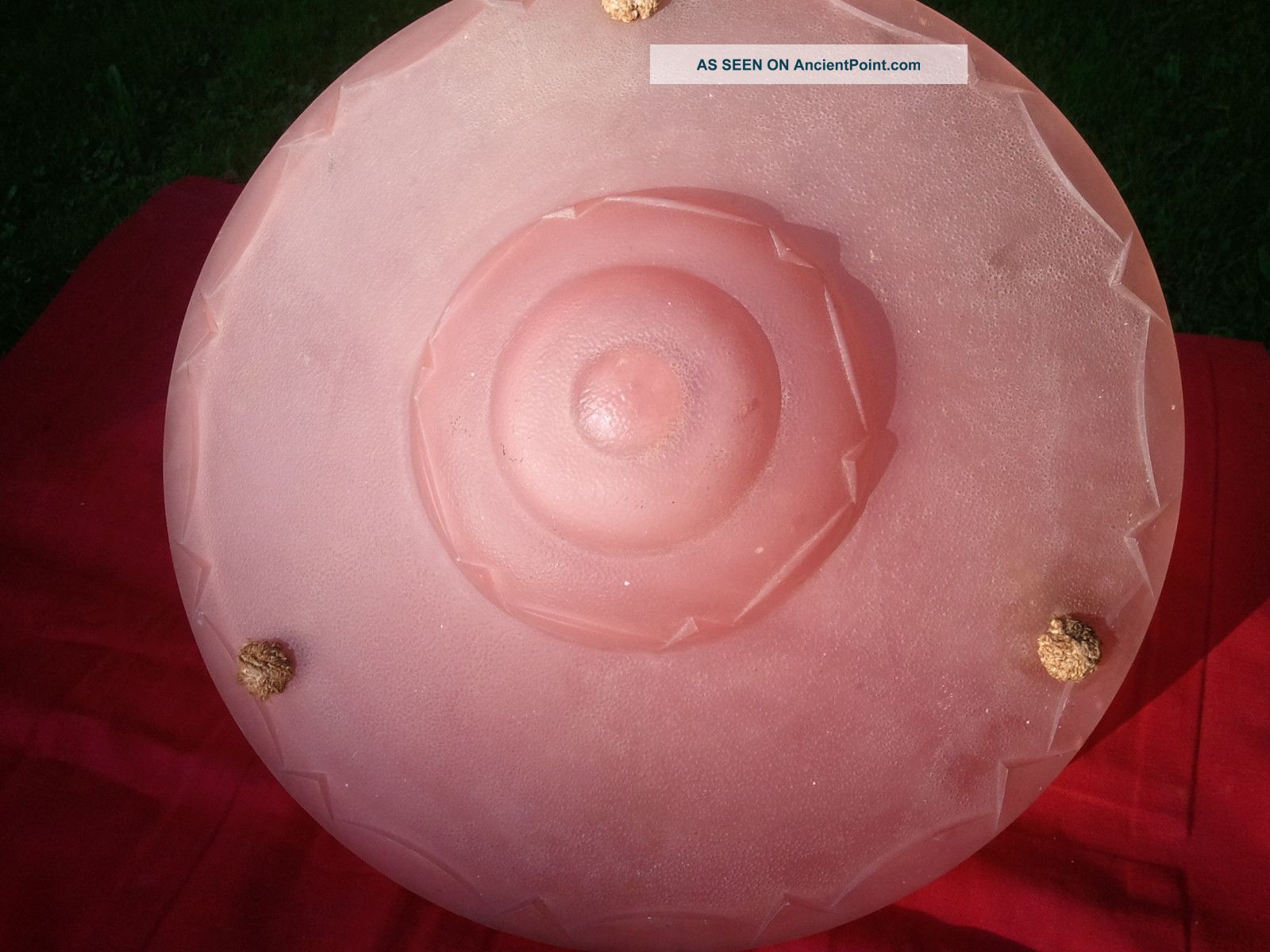 Art Deco Pink Glass Ceiling Light 1920s Lamps photo