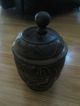 Solid Hand Carved Wood Ginger Jar,  Bowl W/ Lid Hand Made Bowls photo 5