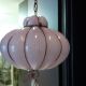 Pink Seguso Murano Latticino Bubble Cage Pendant - Lamps photo 2