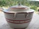 French Antique Hand Painted Flowers Enamel Large Stew - Pan W Cover C.  1920 Metalware photo 10