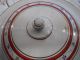 French Antique Hand Painted Flowers Enamel Large Stew - Pan W Cover C.  1920 Metalware photo 1