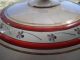 French Antique Hand Painted Flowers Enamel Large Stew - Pan W Cover C.  1920 Metalware photo 3