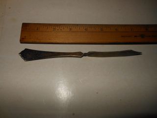 Vintage Silverplate R&b Art Nouveau Twisted Handle Butter Knife Patina photo