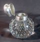 Antique Pairpoint Art Glass Controlled Bubble Crystal Inkwell Sterling Mauser Other photo 3