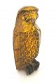 Japanese Amber Netsuke - A Standing Owl Bird,  Signed Netsuke photo 1
