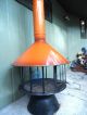 Retro Mid Century Modern Burnt Orange Carousel Freestanding Cone Fireplace Malm Mid-Century Modernism photo 1