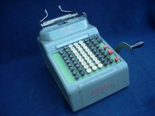 Vintage Rc Allen Business Machines Check Writer Writing Adding Machine Model 75 photo