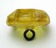 Antique Charmstring Glass Button Lemon Color Flower Mold Swirl Back Buttons photo 2