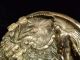 Signed Sheffield Plate Silver Over Copper Relief Roundel Plaque W/ Sterling 1848 Metalware photo 1