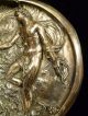 Signed Sheffield Plate Silver Over Copper Relief Roundel Plaque W/ Sterling 1848 Metalware photo 4