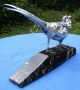 Stunning Rochard Silvered Metal Fench Sculpture Pheasant Art Deco 1920 Metalware photo 9
