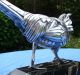 Stunning Rochard Silvered Metal Fench Sculpture Pheasant Art Deco 1920 Metalware photo 10