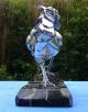 Stunning Rochard Silvered Metal Fench Sculpture Pheasant Art Deco 1920 Metalware photo 4