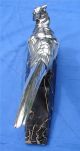 Stunning Rochard Silvered Metal Fench Sculpture Pheasant Art Deco 1920 Metalware photo 8