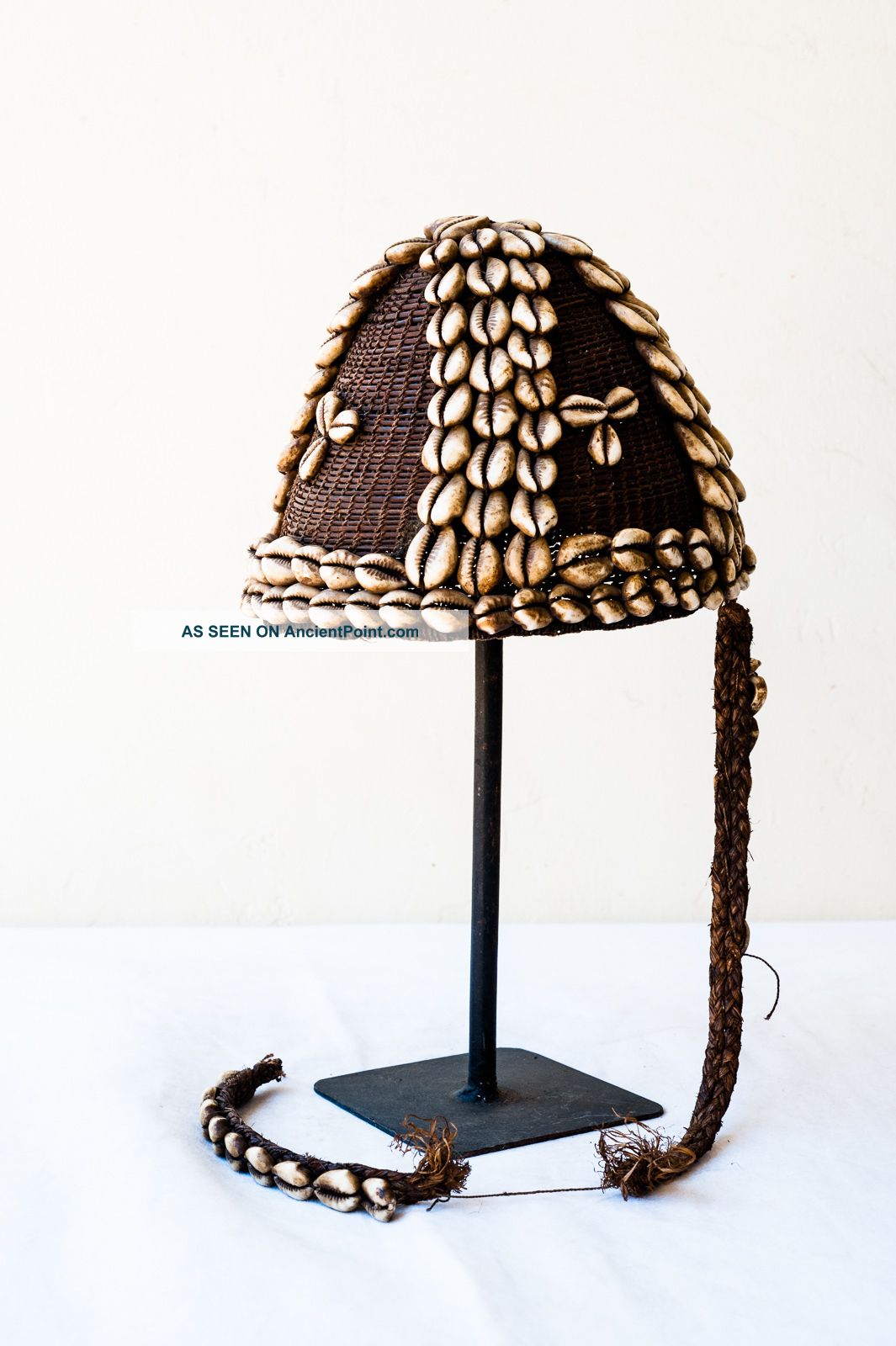 Lega Bwami Hat Of Raffia Fiber With Shells Other photo