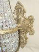 Old Empire Bronze Crystal Drop Pear Shade Czech Beads Beaded Wall Sconce Wired Chandeliers, Fixtures, Sconces photo 1