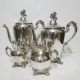 5 Pc Antique Estate Eton Sheffield Silverplate Tea & Coffee Set With Tray Tea/Coffee Pots & Sets photo 11