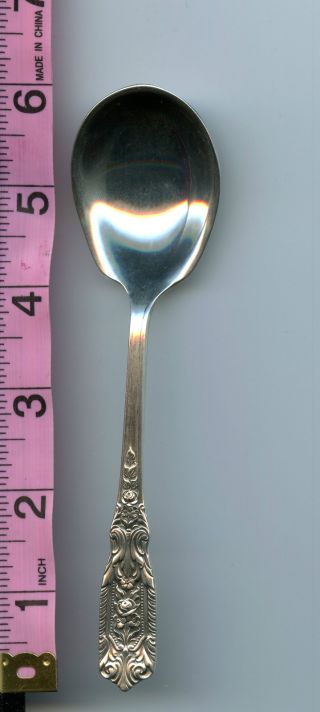 Milburn Rose Sugar Spoon Sterling Silver By Westmorland 6 Inch Spoon photo