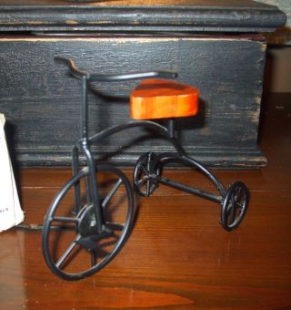 Vintage Style Tricycle Decorative Toy Or For Use With Anitque Dolls And Bears Nr photo