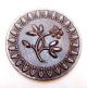 Vintage Large Metal Button W/faceted Steel Cut Flowers Design 1 & 7/16” Diameter Buttons photo 2