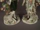 Pr Antique German Porcelain Ernst Bohne Man Woman Sheep Bocage Dresden Figurine Figurines photo 7