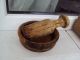 Primitive Antique Wooden Mortar And Pestle + Wooden Hammer Primitives photo 6