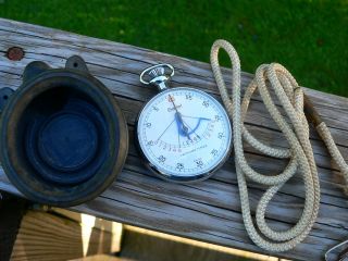 Vintage Gallet Swiss Yachting Timer,  W/lanyard/rubber Case,  Looks & Works Great photo