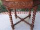 Antique French Renaissance Oak Octagonal Barley Twist Hall Entry Or Sofa Table 1800-1899 photo 2