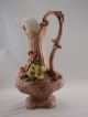 Pristine Antique Footed Bassano Capodimonte Porcelain Ewer Pitcher Italy Pitchers photo 1