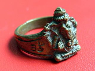 Only One Left Holy Phra Pikanet Ring Wat Khaek Top Thai Buddha Amulet photo