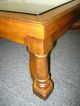 Vintage Oversized Spanish Style Wood & Glass Top Coffee Table Cross Bar &finial Post-1950 photo 5