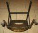 Antique Fireplace Footman / Trivet / Stand,  Ornate Brass,  Tree/stars,  13 - 1/2 
