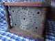 19thc Country Pierced Tin Sleigh Foot Warmer Diamonds & Circles Use As Lantern Primitives photo 3