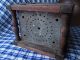 19thc Country Pierced Tin Sleigh Foot Warmer Diamonds & Circles Use As Lantern Primitives photo 4