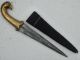 A 19th C Dagger With Gold Damascened Work With Fine Wootz Steel. Middle East photo 5