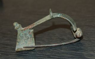 Roman Bow Fibula - Circa 200 - 300 Ad - Pin Intact photo