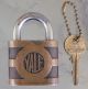 Antique Brass Yale & Towne Padlock & Key Antique Brass Yale Pad Lock & Key Locks & Keys photo 1