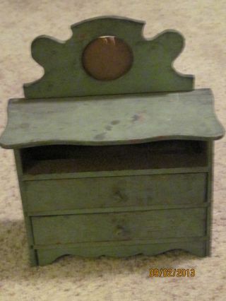 Antique Primitive Chest Salesman Sample Or Doll Dresser??? photo