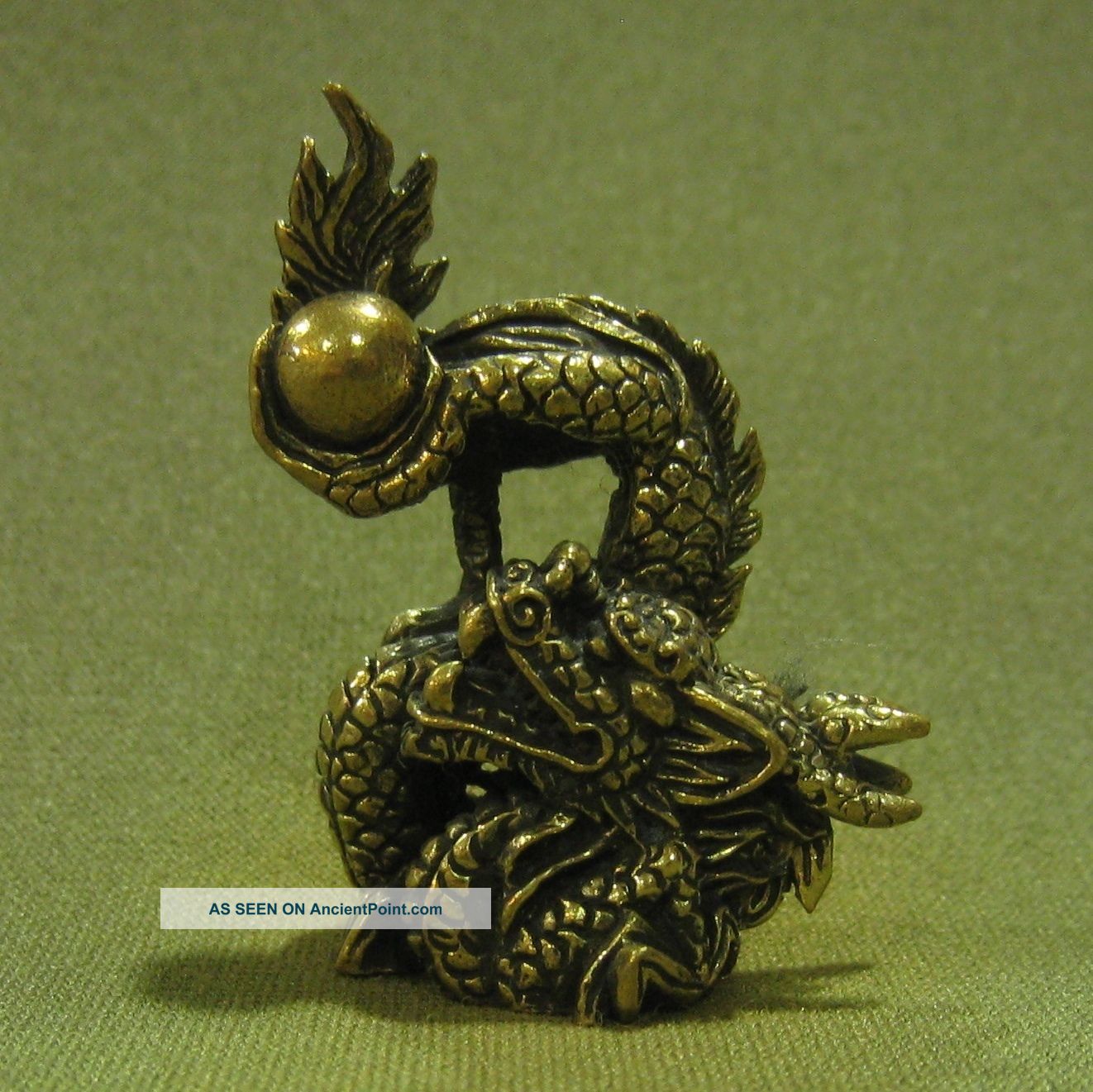 Wealth Dragon Rich Luck Good Business Sacred Charm Thai Amulet Amulets photo