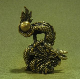 Wealth Dragon Rich Luck Good Business Sacred Charm Thai Amulet photo