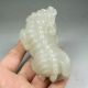 19th C Antique Chinese Hand Carved Natural Hetian Jade Statue & Fortune Foo Dog Foo Dogs photo 4