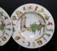Pair Of Antique Chinese Porcelain Plates With Rings Of Figures - 19c Plates photo 1