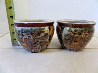 Vintage Planters/ Bowl / Vase,  Oriental Hallmarks,  Pair photo
